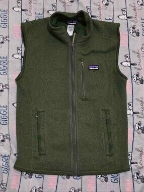 Patagonia Olive Green Better Sweater Vest - Men's Size SMALL